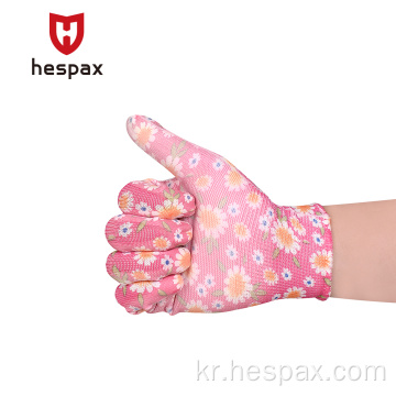 HESPAX Lightweight Floral Floral Non-Slip Housework Glove